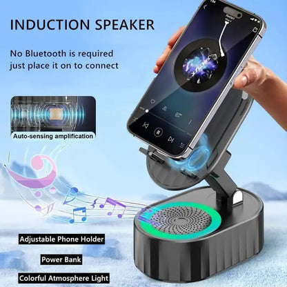 Cell Phone Stand with Bluetooth Speaker